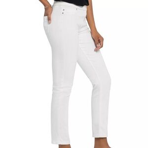 NIC+ZOE All Day Slim Ankle Jeans (White)